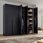 Frans 250cm Decor 5 Door Hinged Wardrobe - Pendle Village Furniture